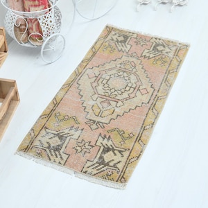 2x3,Vintage Rug,2x3 Mini Rug,Door Mat Rug,Rug 2x3,2x3 Small Rug,2x3 Door Mat Vintage,Door Mat Turkish,Doormat Oushak,2x3 Handmade Rug,O-1282