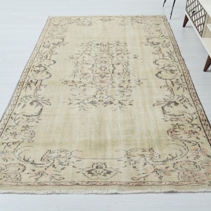 5x8 Turkish Rug,5x8 Oushak Rug,Vintage Area Rug,5x8 Vintage Rug,5x8 Area Rug,5x8 Rug,Handmade Rug,Kids Rug,Bedroom Rug,Oushak Rug,Rug,S-2905