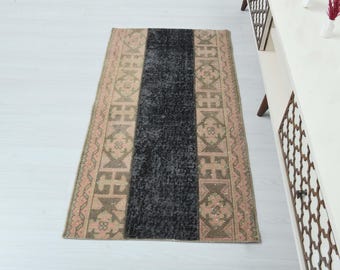 Vintage Bathroom Rug,Oushak Bath Rug,Vintage Rug,Turkish Rug,Vintage Bath Rug,Turkish Small Rug,Small Oushak Rug,Bathroom Rug,Mini,Lk-112