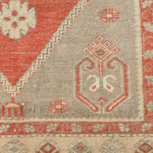 4x6 matta, Oushak matta, Vintage matta, 4x6 turkisk matta, Handgjord matta, Golvmatta, Naturlig matta, Anatolisk matta, Vardagsrumsmatta, 4x6 områdesmatta, Ullmatta, A-1321 bild 4