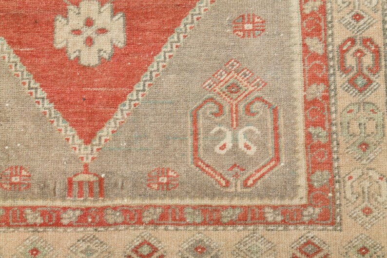 4x6 matta, Oushak matta, Vintage matta, 4x6 turkisk matta, Handgjord matta, Golvmatta, Naturlig matta, Anatolisk matta, Vardagsrumsmatta, 4x6 områdesmatta, Ullmatta, A-1321 bild 4