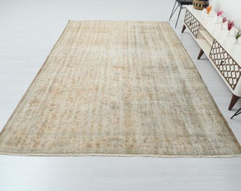 Floral Rug,6x10 Rug,Rug For Bedroom,Vintage Rug,Living Room Rug,Handmade Rug,Turkish Rug 6x10,Oushak Rug,Wool Soft Rug,Anatolian Rug,S-3227