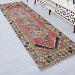 3x9 Runner Rug,Oushak Runner Rug,Vintage Runner,Entryway Runner,Turkish Runner Rug,Kitchen Runner Rug,Wool Runner Rug,3x9 Rug,Boho Rug,B-664