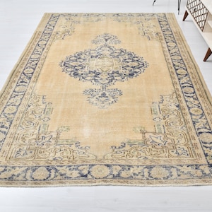 Anatolian Rug,Old Area Rug,Wool Rug,6x8 Area Rug,Turkish Area Rug,Rug For Bedroom,Living Room Rug,Vintage Rug,Handmade Rug,6x8 Rug,S-1273
