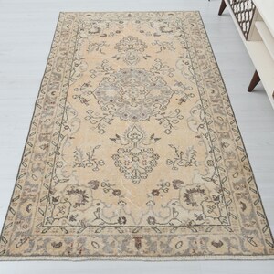 Oushak Small Rug,Turkish Rug,Anatolian Rug,Antique Rug,4x7,Area Rug,Vintage Rug 4x7,Oriental Rug,Decorative Area Rug,Farmhouse Rug,S-2551