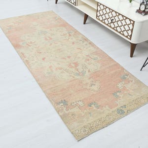 3x8 Runner Rug,Vintage Runner,3x8 Oushak Runner,3x8 Turkish Rug,3x8 Vintage Rug,3x8 Rug,Runner Rug,Oushak Runner Rug,Handmade Rug,Rug,B-2976
