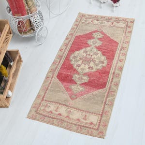 Turkish Bathrom Rug,2x4 Vintage Rug,Bath Mat Rug,Small Vintage Rug,Vintage Bathroom Rug,Small Rug,Oushak Bath Rug,Oushak Bathroom Rug,O-1198