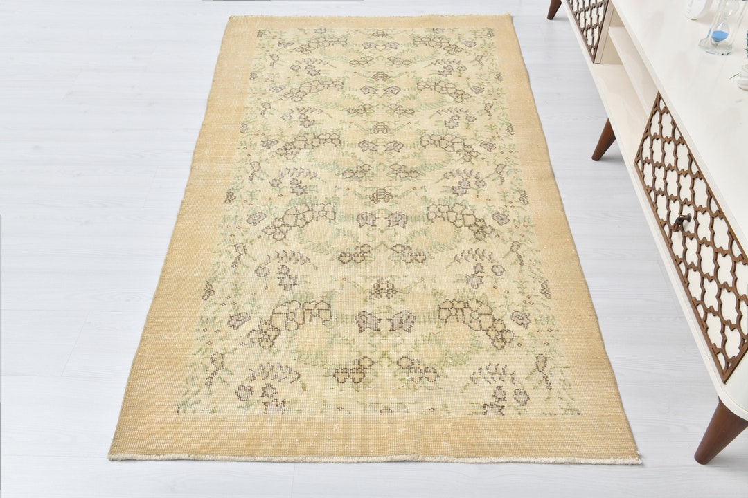 3x6 Rug,oushak Rug,3x6 Vintage Rug,turkish Area Rug,vintage