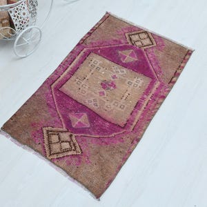 Small Rug,Wool Rug,2x3 Rug,Boho Rug,Turkish Rug,Vintage Doormat Rug,2x3 Small Rug,2x3 Mini Rug,Bathroom Rug,Handmade Rug,2x3 Rug,O-1079