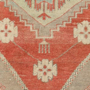4x6 matta, Oushak matta, Vintage matta, 4x6 turkisk matta, Handgjord matta, Golvmatta, Naturlig matta, Anatolisk matta, Vardagsrumsmatta, 4x6 områdesmatta, Ullmatta, A-1321 bild 5