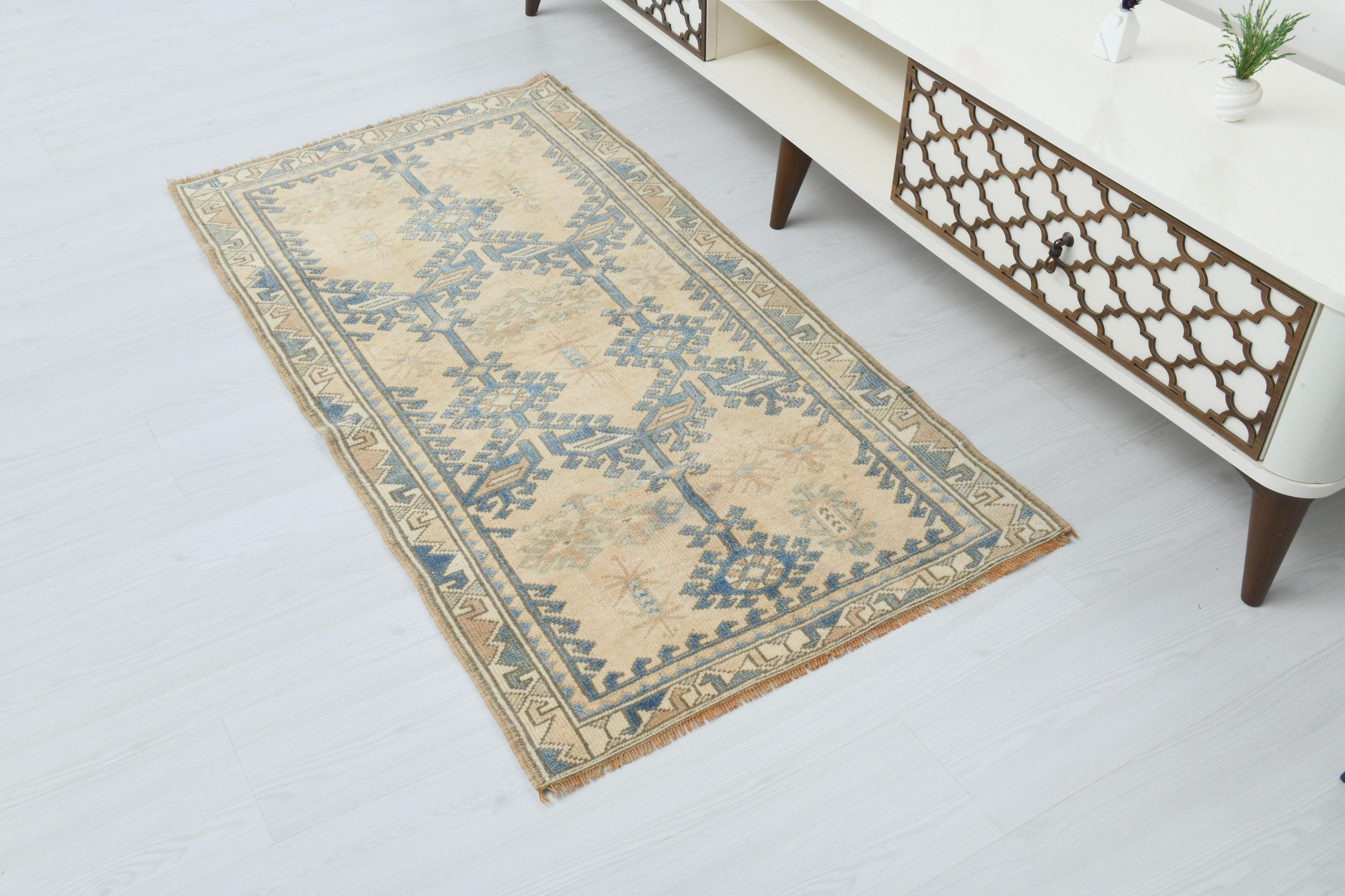 Wool Rug,Small Vintage Rug,Handmade Rug,Oushak Rug,Vintage Rug,Living Room Rug,For Bedroom Rug,Rare Rug,Unique Rug,Soft Rug,Kids Rug,A-1476