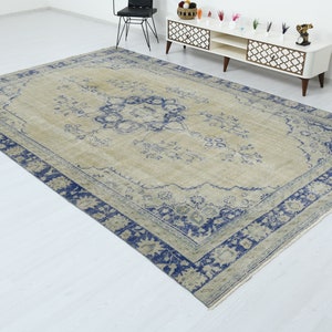 8x12 Area Rug,Oversize Rug,Turkish Rug,Handmade Rug,8x12 Rug,Wool Rug,Vintage Oversize Rug,Oushak Oversize Rug,8x12 Boho Rug,Large Rug,S-965