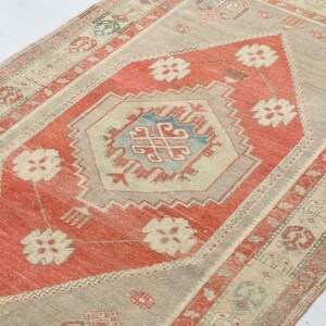 4x6 matta, Oushak matta, Vintage matta, 4x6 turkisk matta, Handgjord matta, Golvmatta, Naturlig matta, Anatolisk matta, Vardagsrumsmatta, 4x6 områdesmatta, Ullmatta, A-1321 bild 3