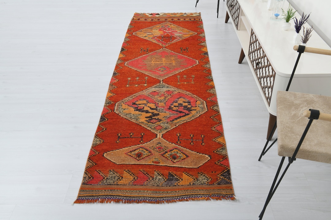 3x9,runner,3x9 Vintage Rug,oushak Runner Rug,turkish Runner Rug,vintage