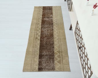 Oushak Runner Rug,2x5 Rug,Neutral Rug,Boho Rug,2x5 Turkish Rug,Vintage Runner Rug,2x5 Vintage Rug,2x5 Oushak Runner,Runner Rug,Runner,Lk-117