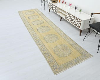 3x11 Runner,Long Runner Rug,3x11 Turkish Rug,Vintage Rug,3x11 Rug,Wool Runner Rug,Turkish Runner,3x11 Vintage Runner,3x11 Oushak Rug,B-3102