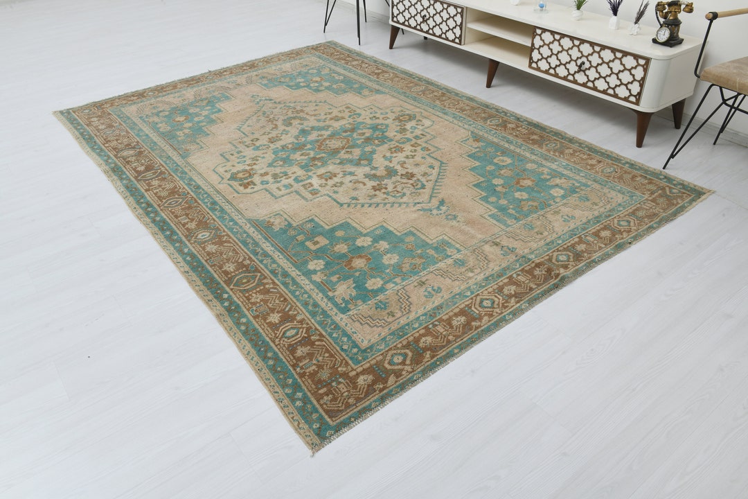 7x9 Rug,area Rug,turkish Rug,rug,7x9 Vintage Rug,living Room Rug ...