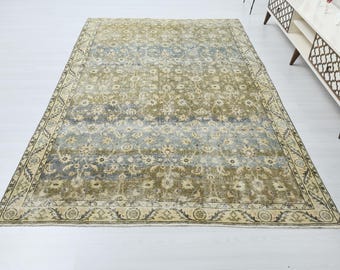 6x9 Area Rug,Oushak Area Rug,Turkish Large Rug,Vintage Rug,Oushak Rug,Turkish Rug,Boho Rug,6x9 Oushak Rug,Turkish Area Rug,6x9 Rug,S-2528