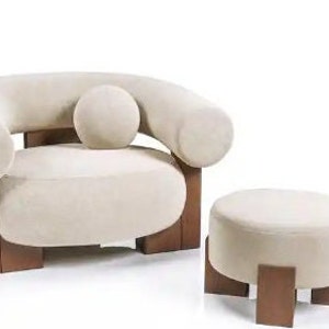 Most Popular Nordic Living room Lazy Single Sofa Chair Solid Wood Chairs Frame Fabric Covers Lounge One Seat Armchair