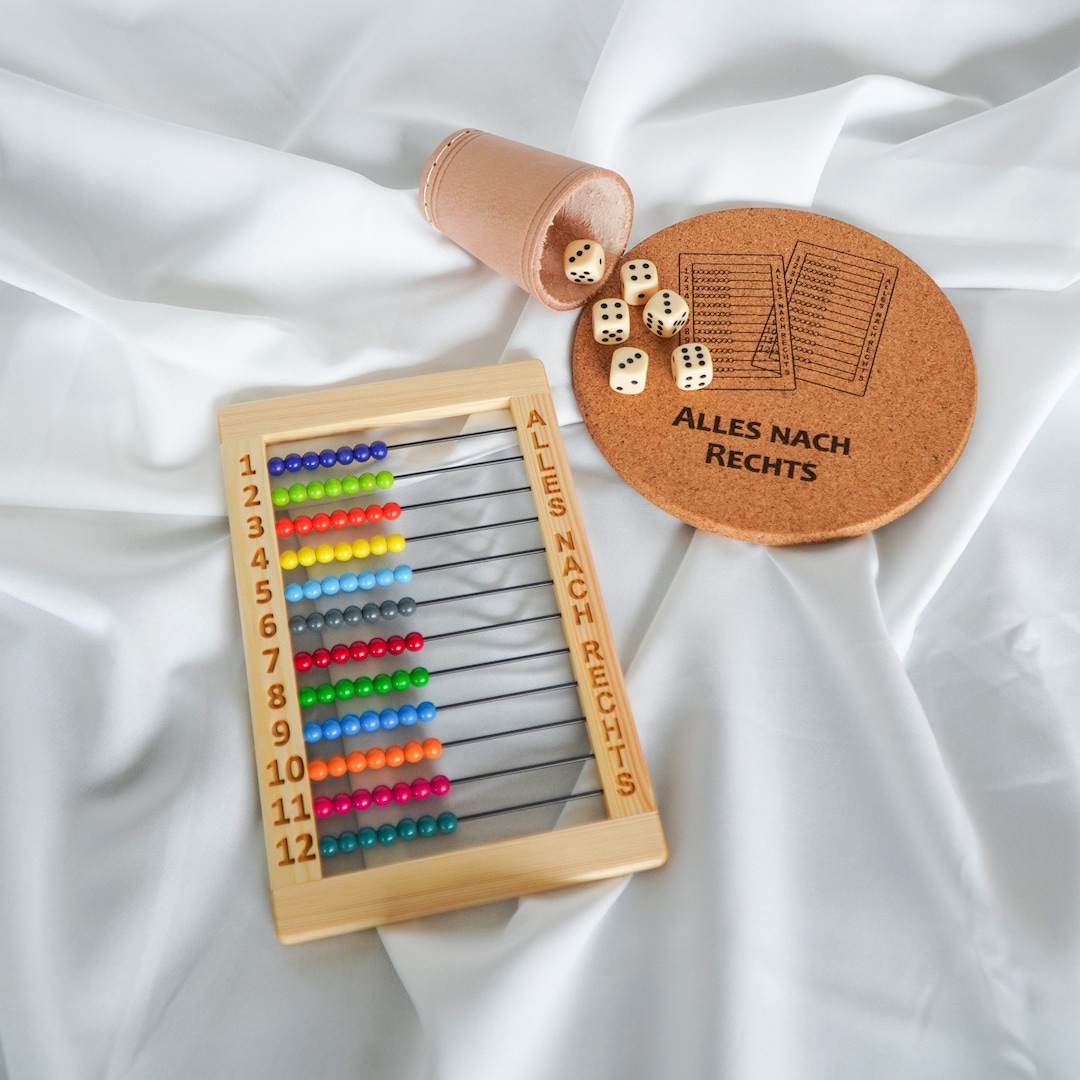 ALLES NACH RECHTS Spiel 1 Spielplatte mit Zubehör HolzperlenSpiel Etsy.de
