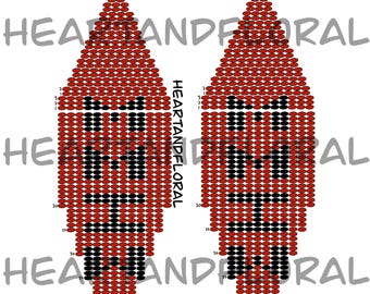 MMIW Earrings-13 Row Bead Pattern
