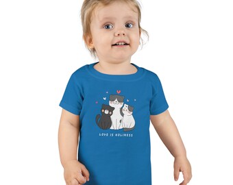 T-shirt bambino per bambini, maglietta Love Is Holiness, regalo del padre della madre per bambini, maglietta estiva per bambini, magliette per bambini di compleanno.