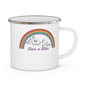 Tasse de camping en émail, cadeau de tasse de camping, tasse de pique-nique Van, tasse de randonnée, cadeau d'anniversaire, cadeau de mamans, cadeau de papas, cadeau pour elle, cadeau pour lui.