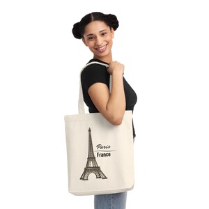 Paris Frankreich Einkaufstasche, Eiffelturm Paris Geschenke, umweltfreundliche Einkaufstasche, Einkaufstasche, Hochzeitsgeschenk Einkaufstasche, Paris-Liebhaber-Reisetasche,