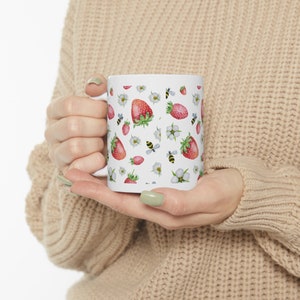 Ceramic Mug, Strawberry Ceramic Mug, Gift For Moms,Trendy Ceramic Mug, Mothers Day Mug, Birthday Mug, Gift For Her. Mama Gift, Gift For Him