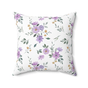 Wildflowers Pillow, Spun Polyester Square Pillow,Trendy Pillow, Gift For Moms, Mothers Fathers Day Gift, Mama Pillow Gift, Gift For Birthday