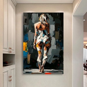 Oil painting Woman, Orıgınal women Canvas print wall decor, Woman poster, Modern home decoration canvas, Ready to hang canvas wall decor