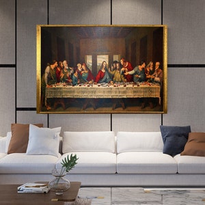 Last supper reproduction canvas painting, reproduction canvas painting digital printing, canvas wall art,digital print canvas painting