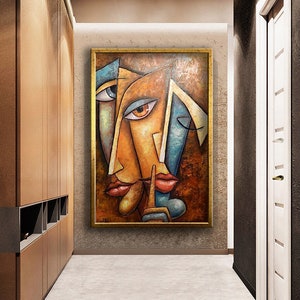 Abstrakte Kunst Frau, Leinwand Druck Wandbild, Leinwand Druck Tisch Wandbild, fertig zum Aufhängen, Geschenk Leinwand, Haus & Büro Dekor