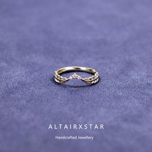 S925 Silver feather ring