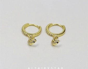 S925 Silver Diamond-Studded Alphabet Letter Earrings