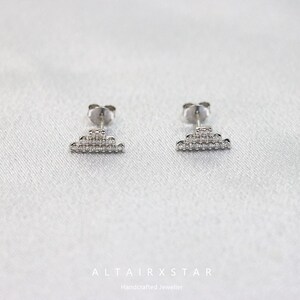 S925 Sterling Silver Geometric Stud Earrings for Women, Asymmetric Line-shaped Ear Ornaments.