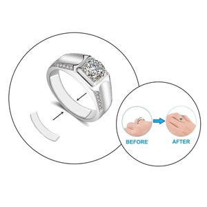 Acrylic/Silicone Ring Size Adjusters Invisible Ring Guard Tightener Ring  Size Reducer Spacer for Man&Woman Loosing