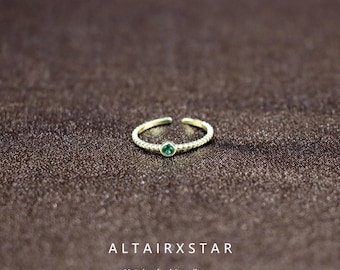 S925 Sterling Silver Round Classic Open Ring, Gold-plated Ring