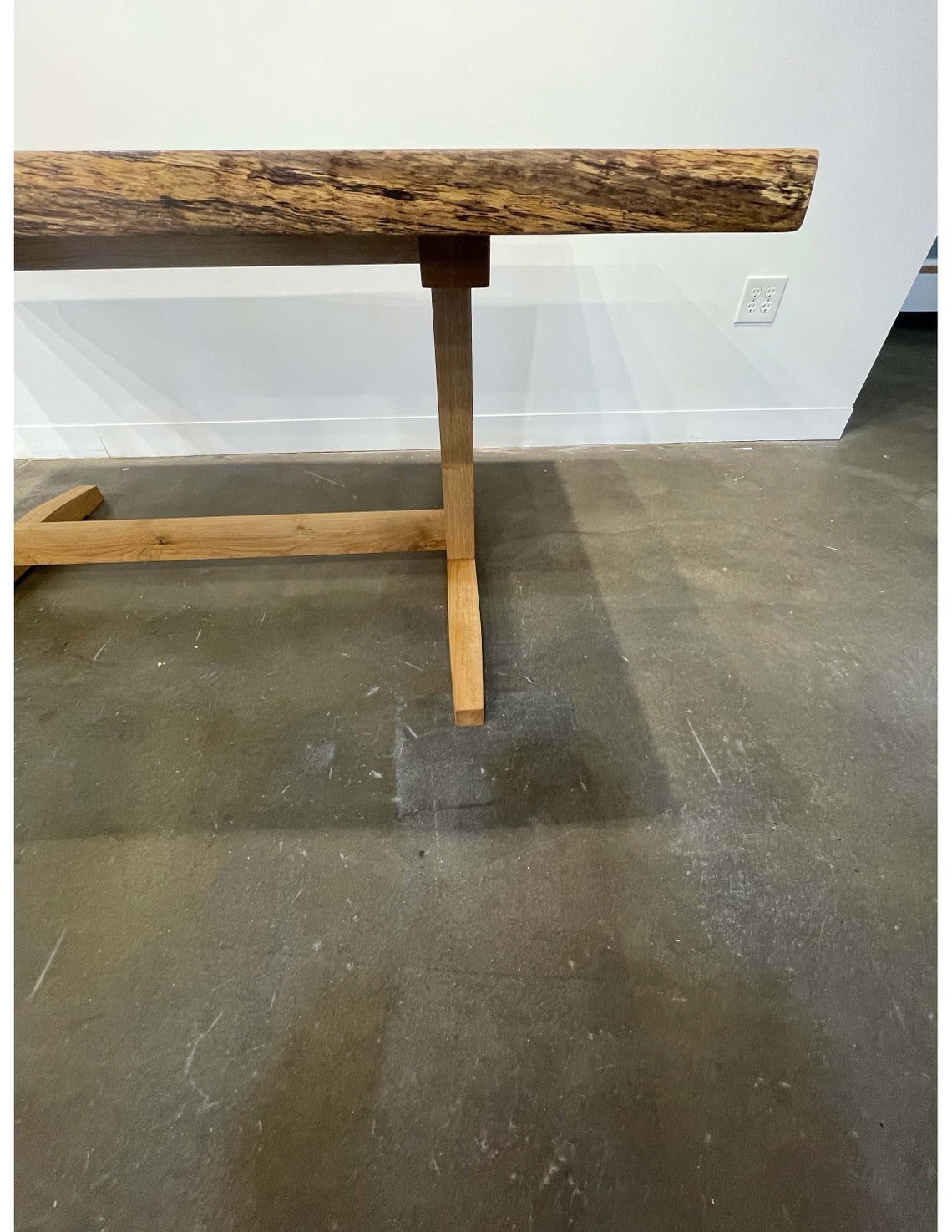 White Oak Trestle Table Etsy