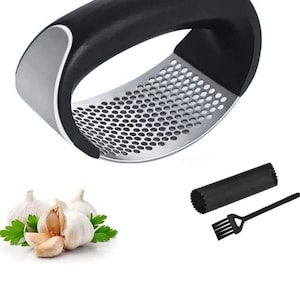 Manual Garlic Press And Crusher, Stainless Steel Garlic Mincer, Kitchen  Vegetable Chopper, Onion Slicer