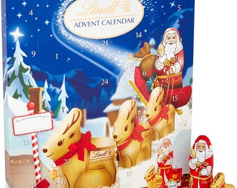 Lindt Milk Chocolate Christmas Advent Calendar 2022, Finest selection of chocolate for a Magical Christmas Countdown for Him and Her