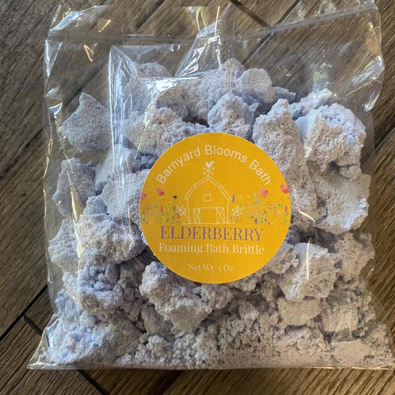Foaming Elderberry Bath Brittle