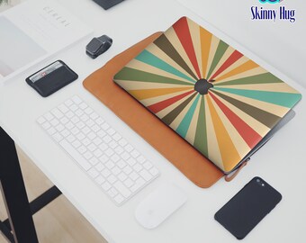 Kunst Macbook Skin Retro Kunstwerk Macbook Pro 13 16 15 Air 13 2020 Sunburst Macbook 12 Zoll alle Macbook Modelle Aufkleber HP 3M Vinyl Retro Farben