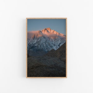 Eastern Sierra Sunrise, California, Wall Art, Black & White