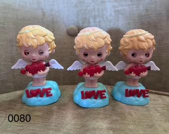 Winged Cupid Angel Holding Hearts- Bobble Head Dancing LOVE Valentines Day