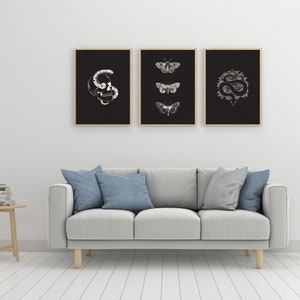 Halloween Set of Six Prints, Halloween Wall Art, Vintage Halloween ...