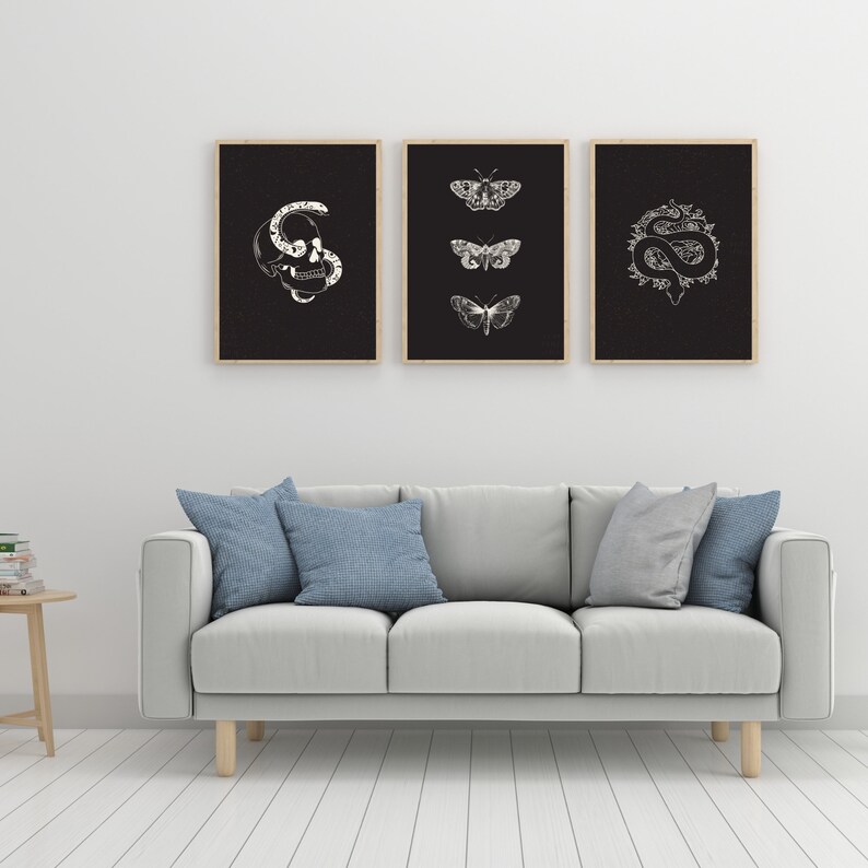 Halloween Set of Six Prints, Halloween Wall Art, Vintage Halloween ...