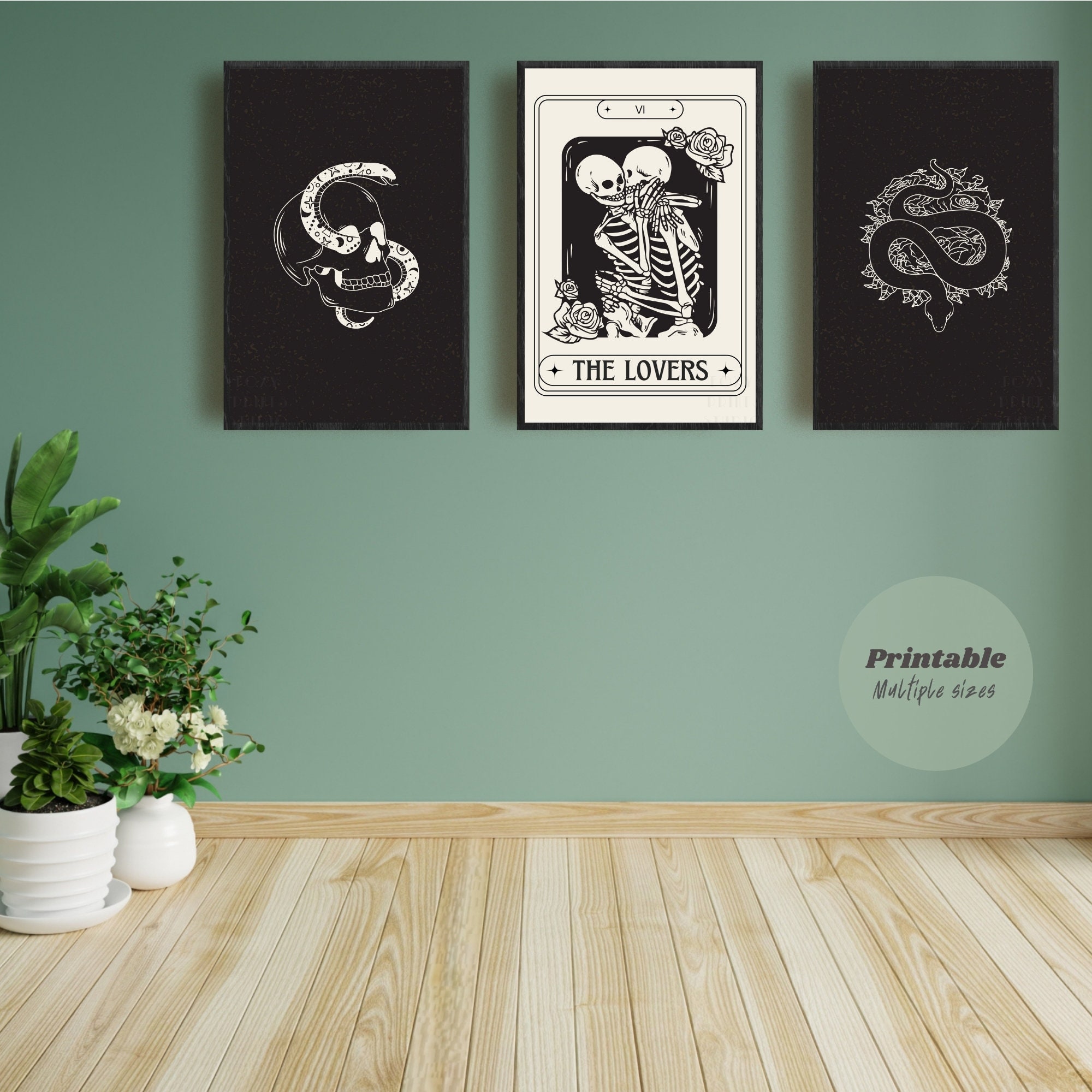 Halloween Set of Six Prints, Halloween Wall Art, Vintage Halloween ...