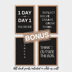 Set of 16 Motivation Prints, Dorm Wall Art, Empower Print, Girl Power ...
