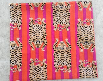 Cotton Tiger Printed Sarong Wrap Skirt  Indian Handmade Beach Cover Up for Women